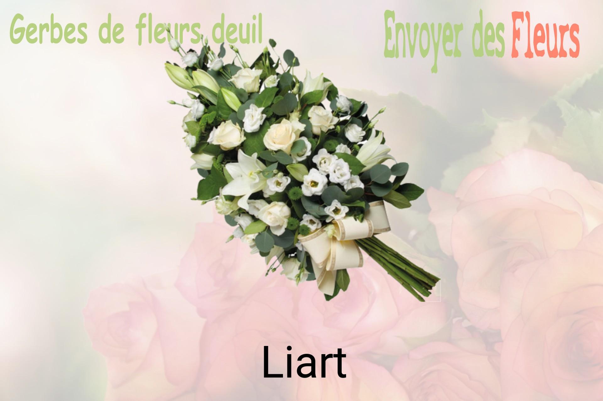Gerbe de fleurs de deuil livrée à Liart